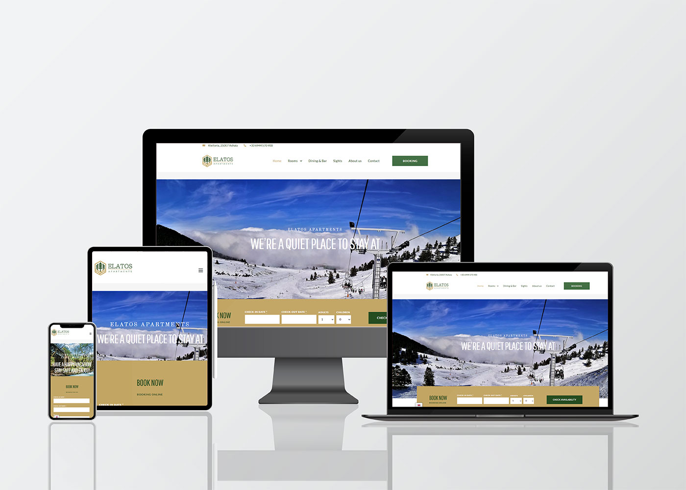 website Elatos Apartments